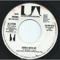 Allyson With Sunshine Dance With Me USED VINYL 7INCH 45 RPM SINGLE PROMO