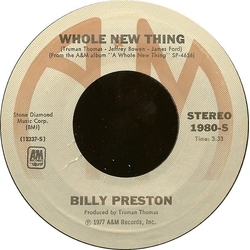 Billy Preston Whole New Thing / Wide Stride Vinyl 7" USED