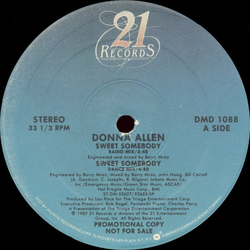 Donna Allen Sweet Somebody Vinyl 12" USED