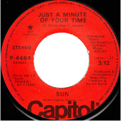 Sun (7) Just A Minute Of Your Time Vinyl 7" USED
