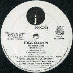 Erick Sermon / Free (2) We Don't Care USED VINYL 12INCH 33 S RPM PROMO