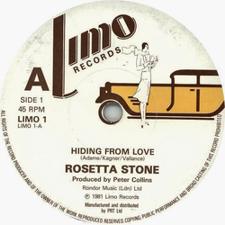 Rosetta Stone (2) Hiding From Love Vinyl 7" USED