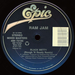 Ram Jam Black Betty (Rough 'n Ready Remix) Vinyl 12" USED