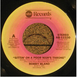 Bobby Bland Sittin' On A Poor Man's Throne / I Intend To Take Your Place USED VINYL 7INCH 45 RPM SINGLE