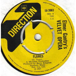 Elmer Gantry's Velvet Opera Flames Vinyl 7" USED