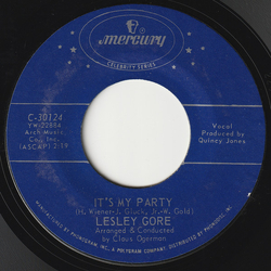 Lesley Gore It's My Party / She's A Fool Vinyl 7" USED