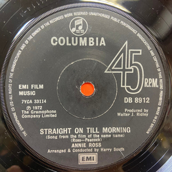 Annie Ross Straight On Till Morning Vinyl 7" USED