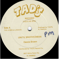 Dennis Brown Unite Brotherman Vinyl 12" USED
