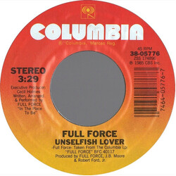 Full Force Unselfish Lover Vinyl 7" USED