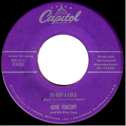 Gene Vincent & His Blue Caps Be-Bop-A-Lula / Woman Love Vinyl 7" USED