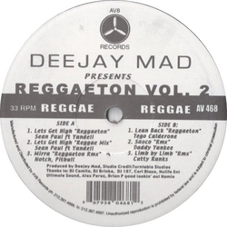 Deejay Mad Presents Reggaeton Vol. 2 Vinyl 12" USED