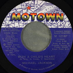 Michael Jackson With A Child's Heart Vinyl 7" USED