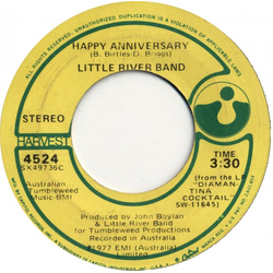 Little River Band Happy Anniversary Vinyl 7" USED
