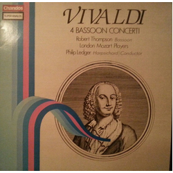 Antonio Vivaldi / Robert Thompson (14) / London Mozart Players / Philip Ledger 4 Bassoon Concertos Vinyl LP USED