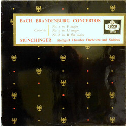Johann Sebastian Bach / Karl Münchinger / Stuttgarter Kammerorchester Brandenburg Concertos Nos. 1, 3 & 6 Vinyl LP USED