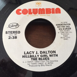 Lacy J. Dalton Hillbilly Girl With The Blues USED VINYL 7INCH 45 RPM PROMO STEREO