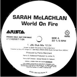 Sarah McLachlan World On Fire VINYL 12" USED