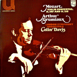 Wolfgang Amadeus Mozart / Arthur Grumiaux / The London Symphony Orchestra / Sir Colin Davis Mozart Violin Concertos, K. 207 And K. 218 Vinyl LP USED