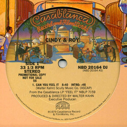 Cindy & Roy Can You Feel It USED VINYL 12INCH 33 S RPM SINGLE PROMO