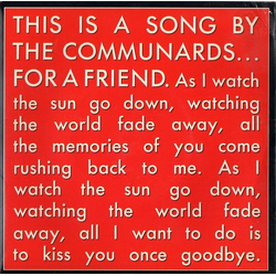 The Communards For A Friend Vinyl 7" USED