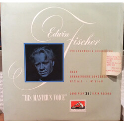 Johann Sebastian Bach / Edwin Fischer / Philharmonia Orchestra J.S. Bach/Brandenburg Concerto Vinyl LP USED