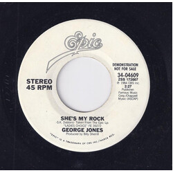 George Jones (2) She's My Rock USED VINYL 7INCH SINGLE PROMO WHITE LABEL