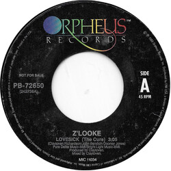 Z'Looke Lovesick (The Cure) USED VINYL 7INCH 45 RPM SINGLE PROMO