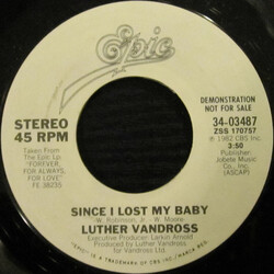 Luther Vandross Since I Lost My Baby USED VINYL 7INCH 45 RPM PROMO