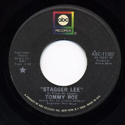 Tommy Roe Stagger Lee / Back Streets And Alleys USED VINYL 7INCH 45 RPM SINGLE