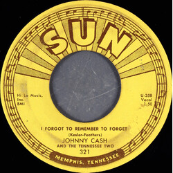 Johnny Cash & The Tennessee Two I Forgot To Remember To Forget / Katy Too VINYL 7" USED
