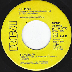 Harry Nilsson Spaceman USED VINYL 7INCH 45 RPM PROMO