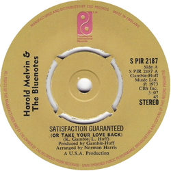 Harold Melvin And The Blue Notes Satisfaction Guaranteed (Or Take Your Love Back) Vinyl 7" USED