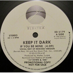Keep It Dark If You Be Mine USED VINYL 12INCH 33 S RPM SINGLE PROMO