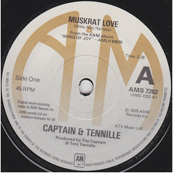 Captain And Tennille Muskrat Love Vinyl 7" USED