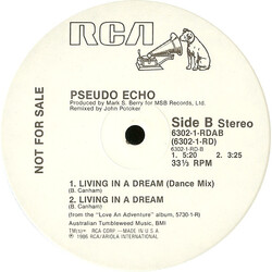 Pseudo Echo Living In A Dream USED VINYL 12INCH 33 S RPM PROMO