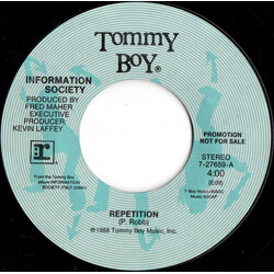Information Society Repetition USED VINYL 7INCH 45 RPM SINGLE PROMO STYRENE STEREO