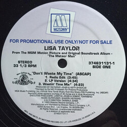 Lisa Taylor / Frank McComb / Daryl Coley Don't Waste My Time / Your Future Is Our Future USED VINYL 12INCH 33 S RPM SINGLE PROMO STEREO