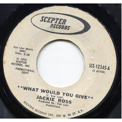 Jackie Ross What Would You Give Vinyl 7" USED