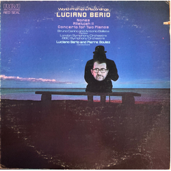 Luciano Berio Nones / Allelujah II / Concerto For Two Pianos Vinyl LP USED