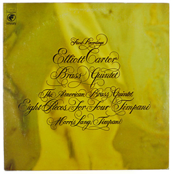 Elliott Carter Brass Quintet / Eight Pieces For Four Timpani Vinyl LP USED