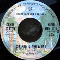Candi Staton Six Nights And A Day USED VINYL 7INCH 45 RPM PROMO STEREO MONO