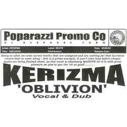 Kerizma (2) Oblivion USED VINYL 12INCH SINGLE WHITE LABEL