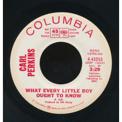 Carl Perkins What Every Little Boy Ought To Know USED VINYL 7INCH 45 RPM PROMO