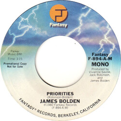 James Bolden Priorities USED VINYL 7INCH 45 RPM PROMO STEREO MONO