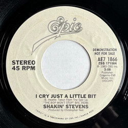 Shakin' Stevens I Cry Just A Little Bit USED VINYL 7INCH 45 RPM SINGLE PROMO