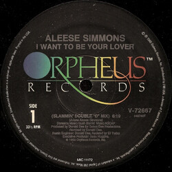 Aleese Simmons I Want To Be Your Lover VINYL 12" USED