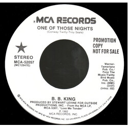 B.B. King One Of Those Nights USED VINYL 7INCH 45 RPM PROMO