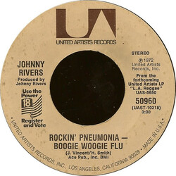 Johnny Rivers Rockin' Pneumonia - Boogie Woogie Flu USED VINYL 7INCH 45 RPM STYRENE STEREO
