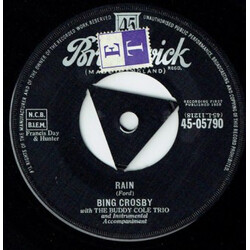 Bing Crosby / The Buddy Cole Trio Rain / Church Bells USED VINYL 7INCH 45 RPM