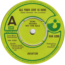 Aviator Clive Bunker All Your Love Is Gone Vinyl 7" USED